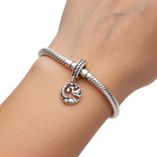 Charms bocian- dziecko