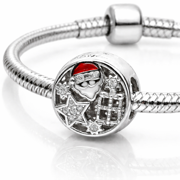 Charms srebrny motyw świąteczny