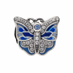 Charms niebieski motyl