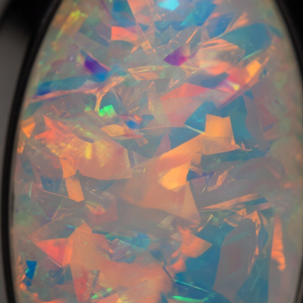 Zawieszka srebrna opal-syntetyczny