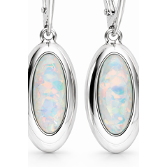 Kolczyki srebrne opal-syntetyczny