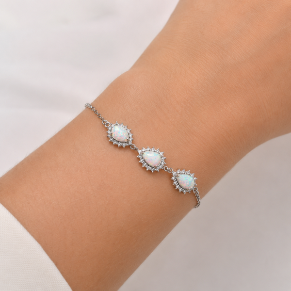 Bransoletka opal z oczkami - 8000137982